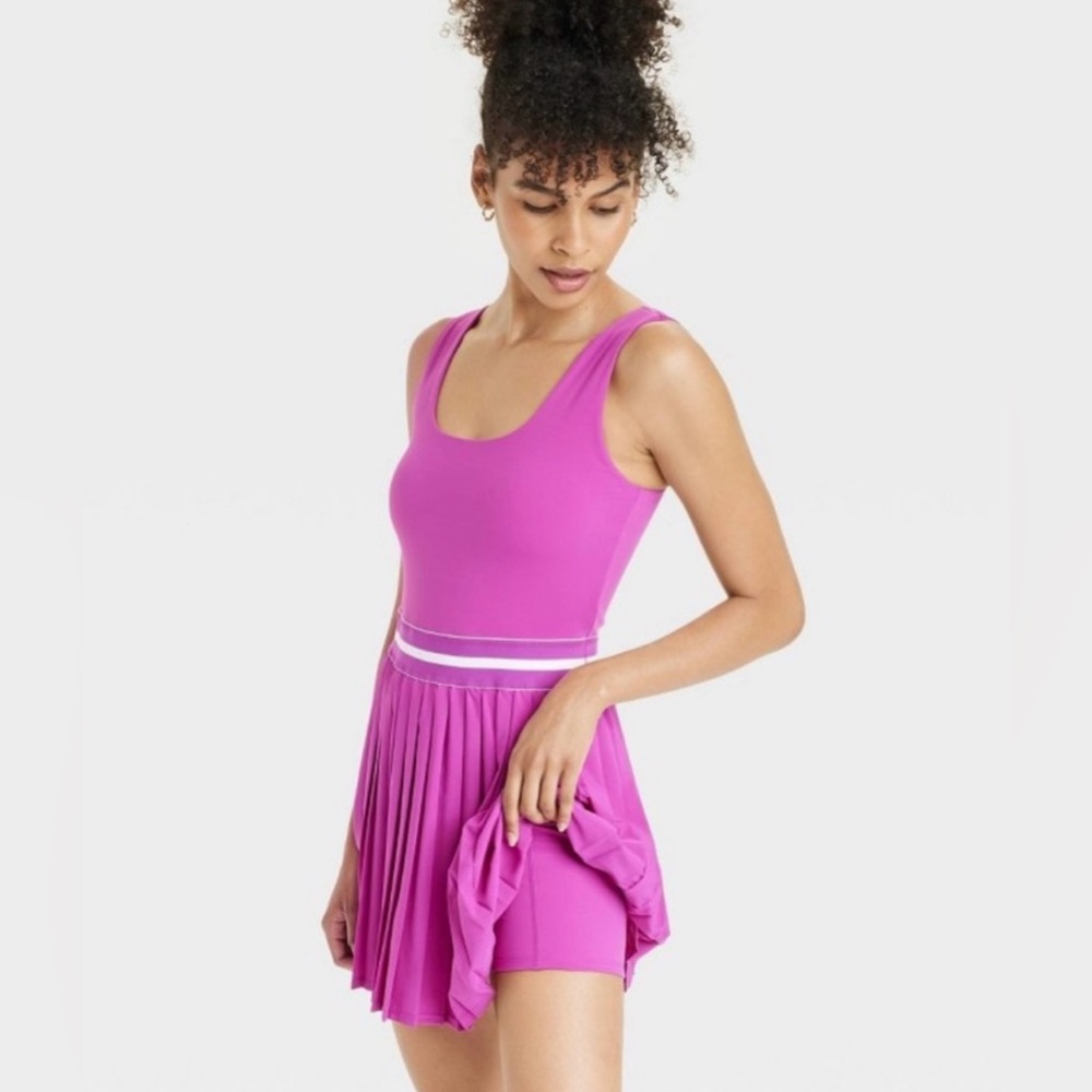 Pink Pleated Women's Skirt